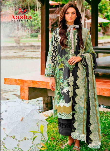 1137 Aasha Pure Cotton Embroidery Pakistani Suit Wholesale Price In Surat Catalog